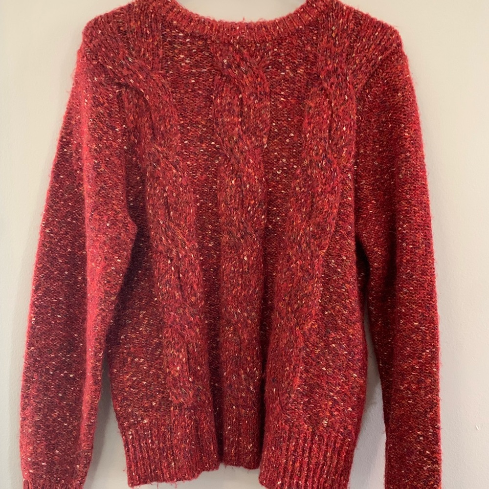 Red Woven Sweater, size XS